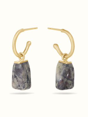 Skye Marble Drop Earrings 9ct Gold - Tarska Jewellery