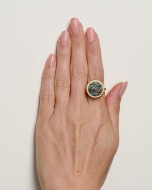 Àrd Ring 9ct Gold - Skye Marble - Tarska Jewellery