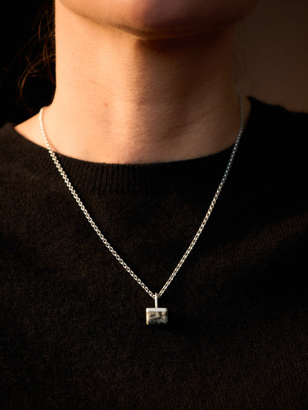 Skye Marble Pendant Silver