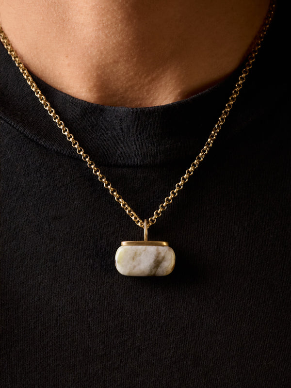 Skye Marble Pendant 9ct Gold