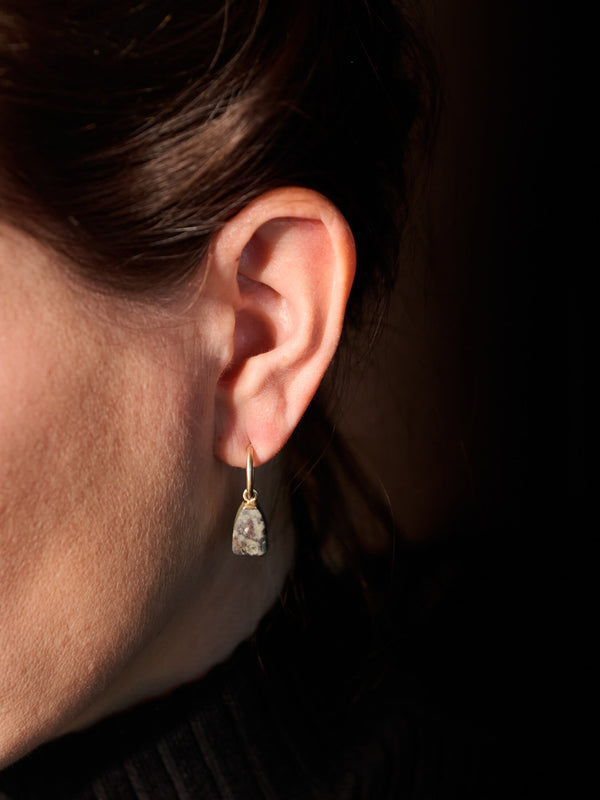 Skye Marble Drop Earrings 9ct Gold