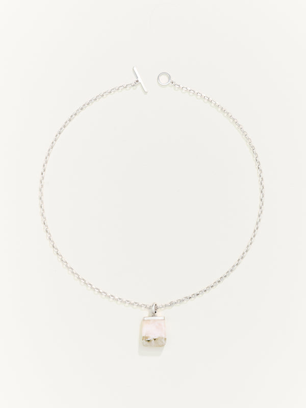 Pectolite Crystal Pendant Silver