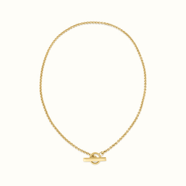 Lùb and Bàr Necklace 9ct Gold - Tarska Jewellery