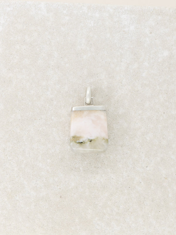 Pectolite Crystal Pendant Silver - Tarska Jewellery