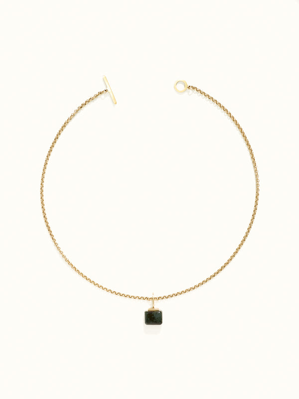 Isle of Rum Bloodstone Pendant 9ct Gold - Tarska Jewellery