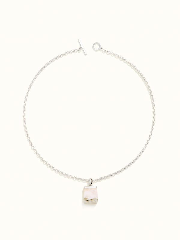 Pectolite Crystal Pendant Silver - Tarska Jewellery