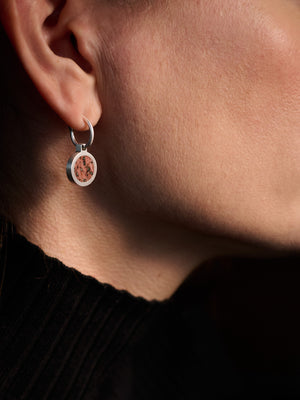 Isla Rosa Marble drop earrings silver - Tarska Jewellery