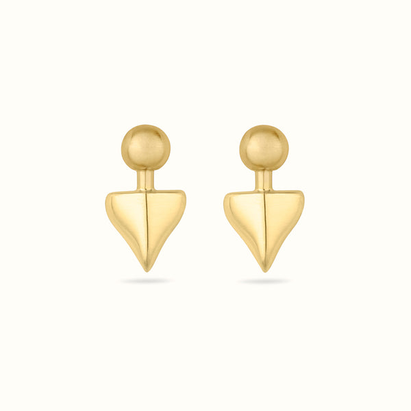 Saorsa Drop Studs 9ct Gold - Tarska Jewellery