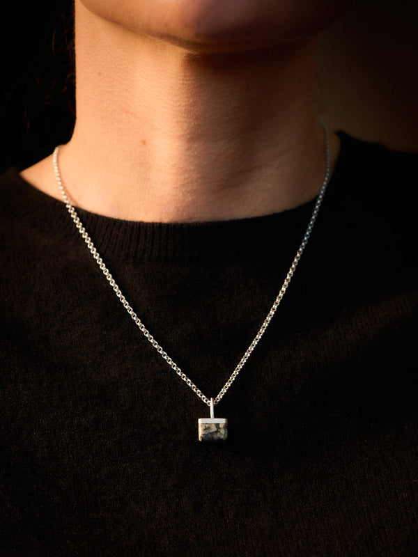 Skye Marble Pendant Silver - Tarska Jewellery