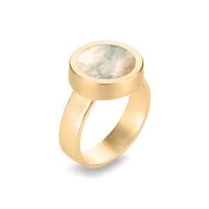 skye marble solid gold ring