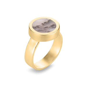 purple crystal stone gold ring